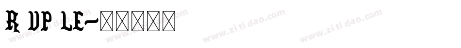 R vp le字体转换
